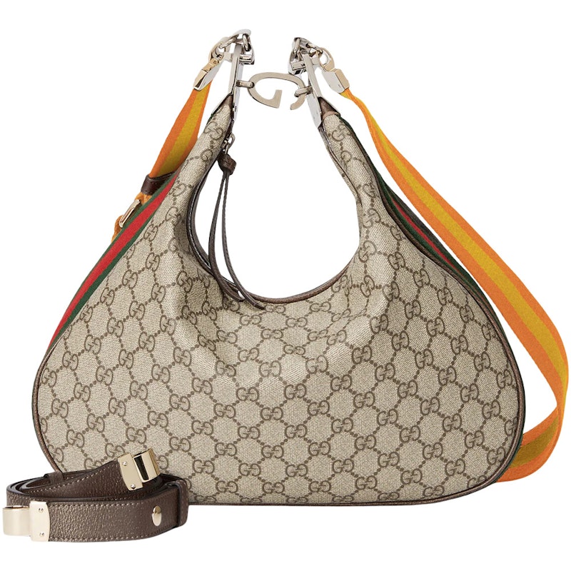 Gucci Attache Shoulder Bag Large GG Supreme Beige/Ebony/Multi