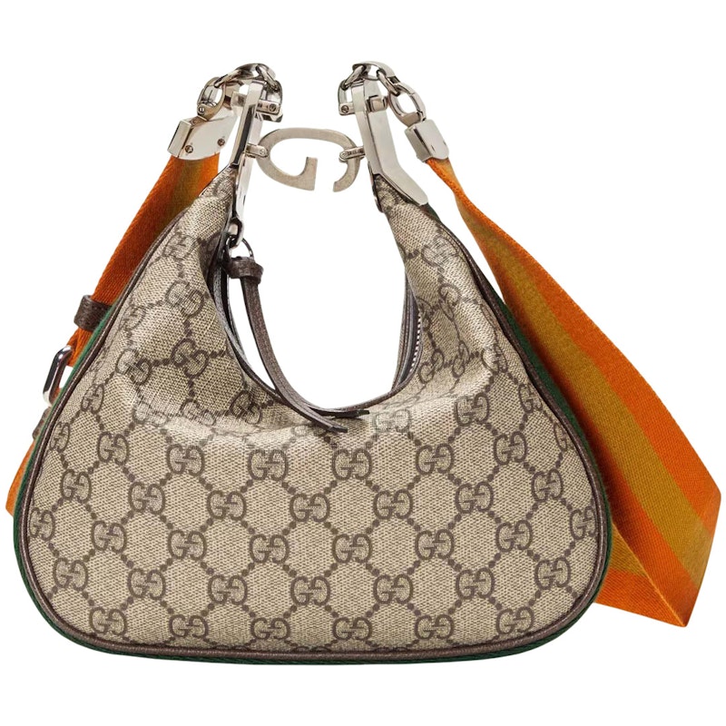 Gucci Attache Small Shoulder Bag Beige/Ebony