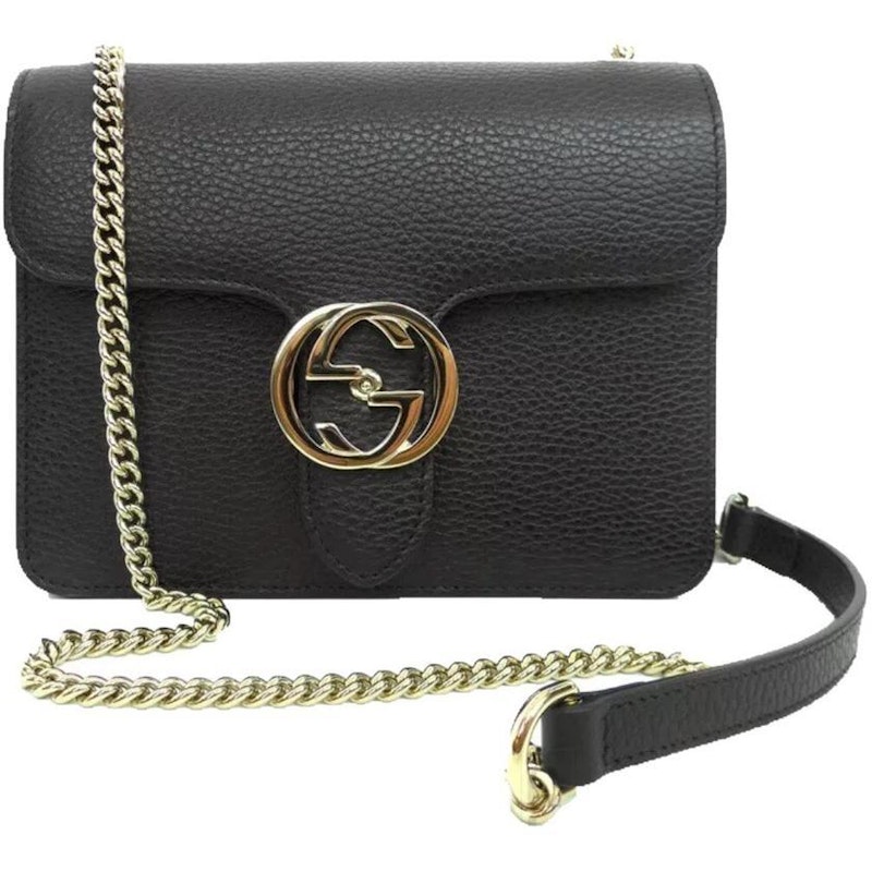 Gucci Interlocking G Shoulder Bag Small Black