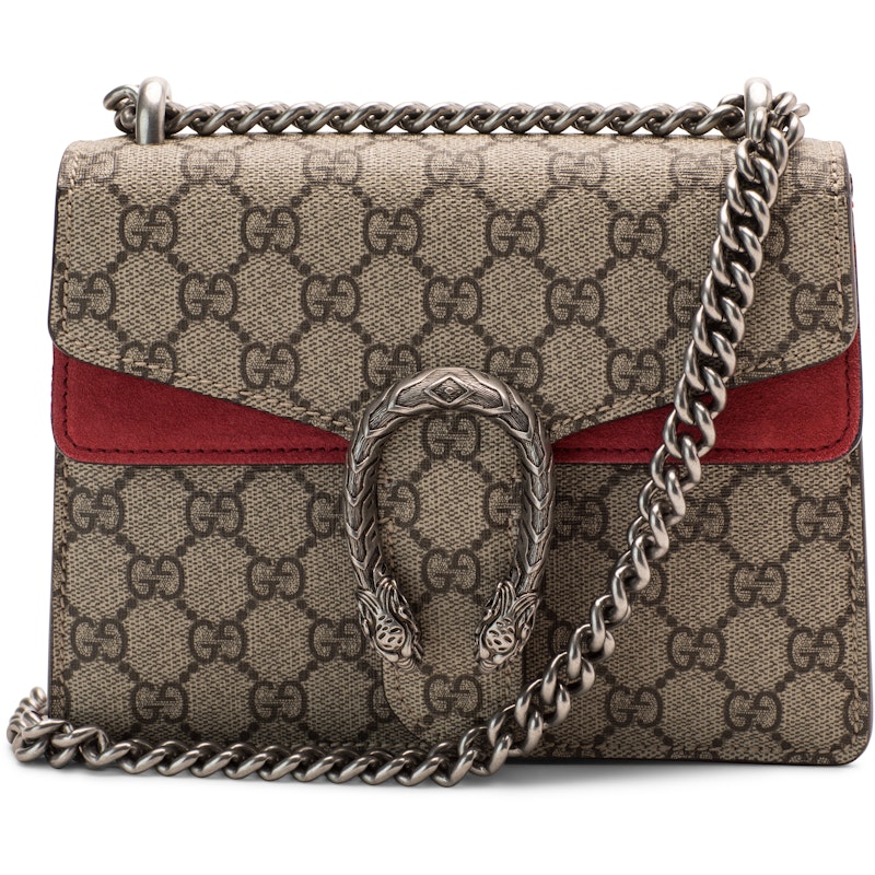 Gucci Dionysus GG Supreme Suede Mini Red