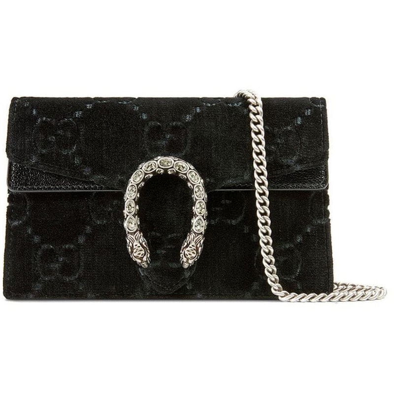 Gucci Dionysus GG Velvet Super Mini Black