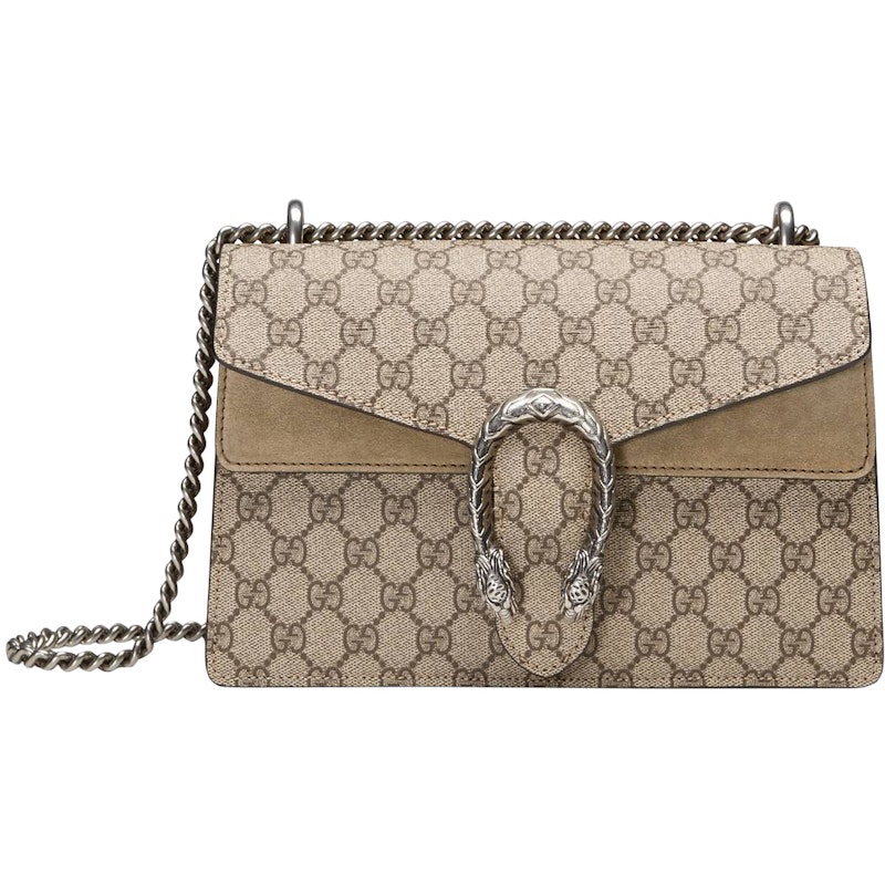 Gucci Dionysus Shoulder Bag GG Supreme Small Taupe 1
