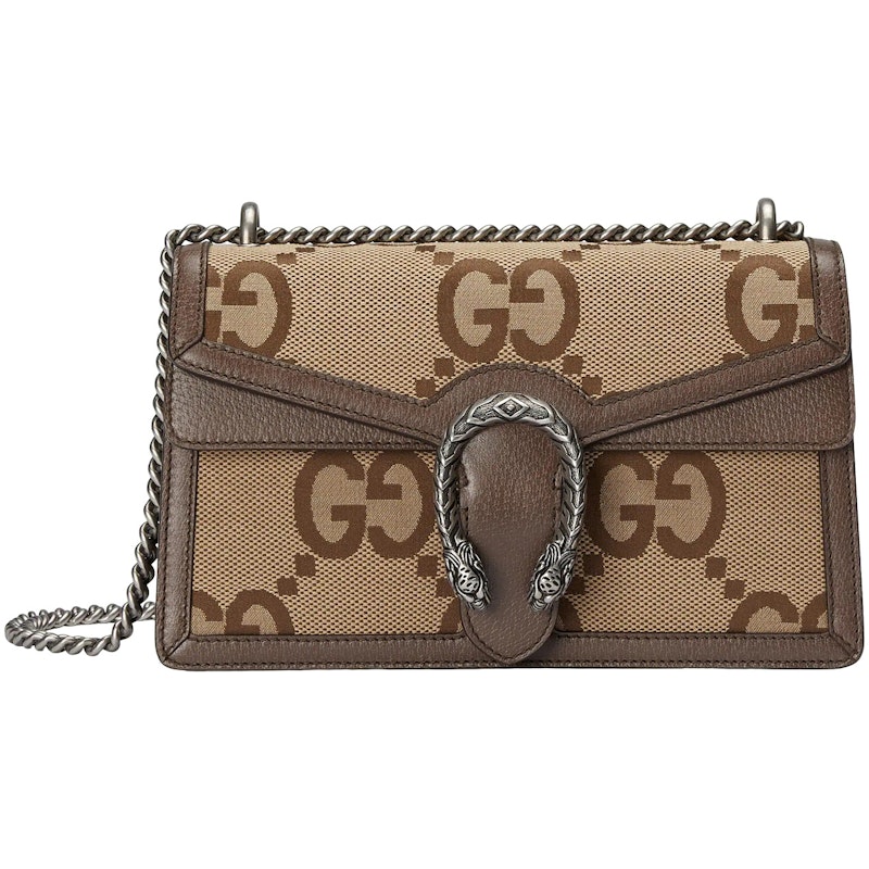 Gucci Dionysus Shoulder Bag Small Jumbo GG Camel/Ebony