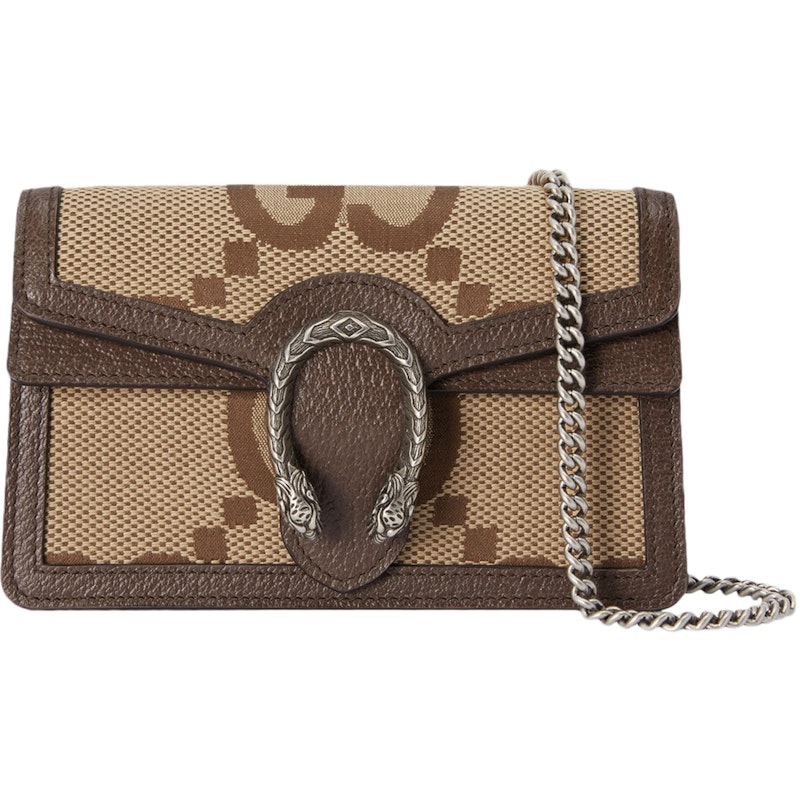 Gucci Dionysus Shoulder Bag Super Mini Jumbo GG Camel/Ebony 1