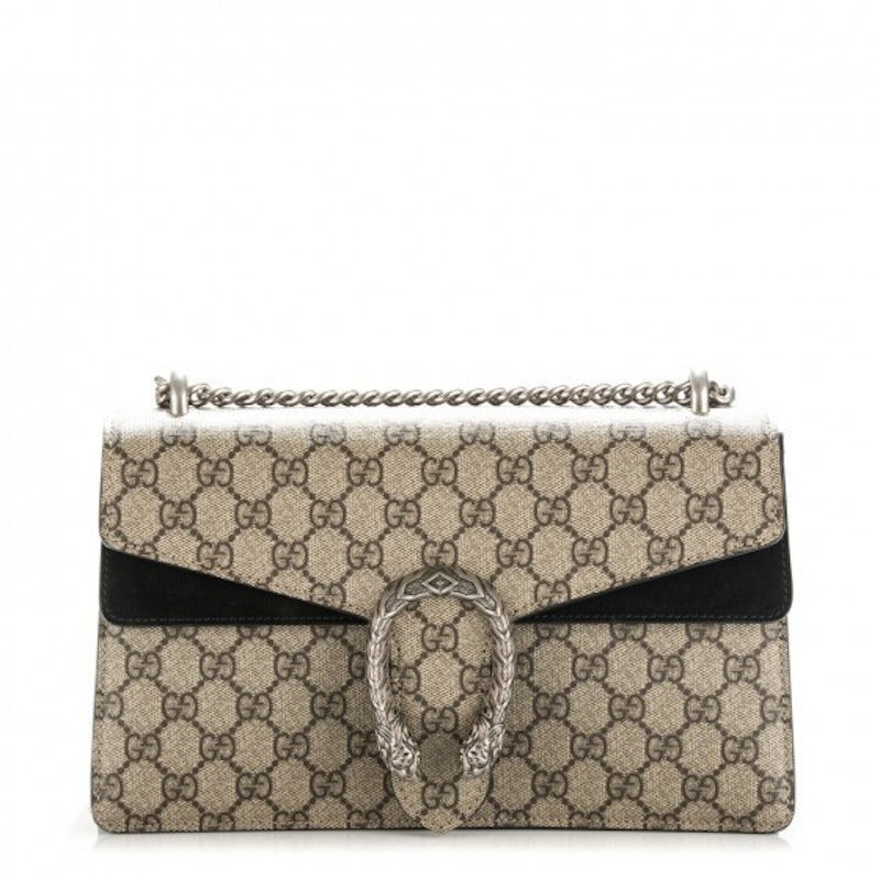 Gucci Dionysus Shoulder Bag GG Supreme Small Brown/Black
