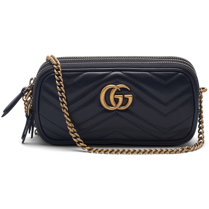 Gucci GG Marmont Chain Bag Matelasse Mini Black