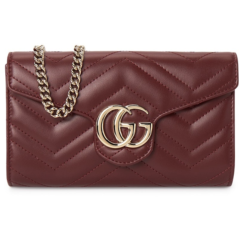 Gucci GG Marmont Chain Shoulder Bag Red 1
