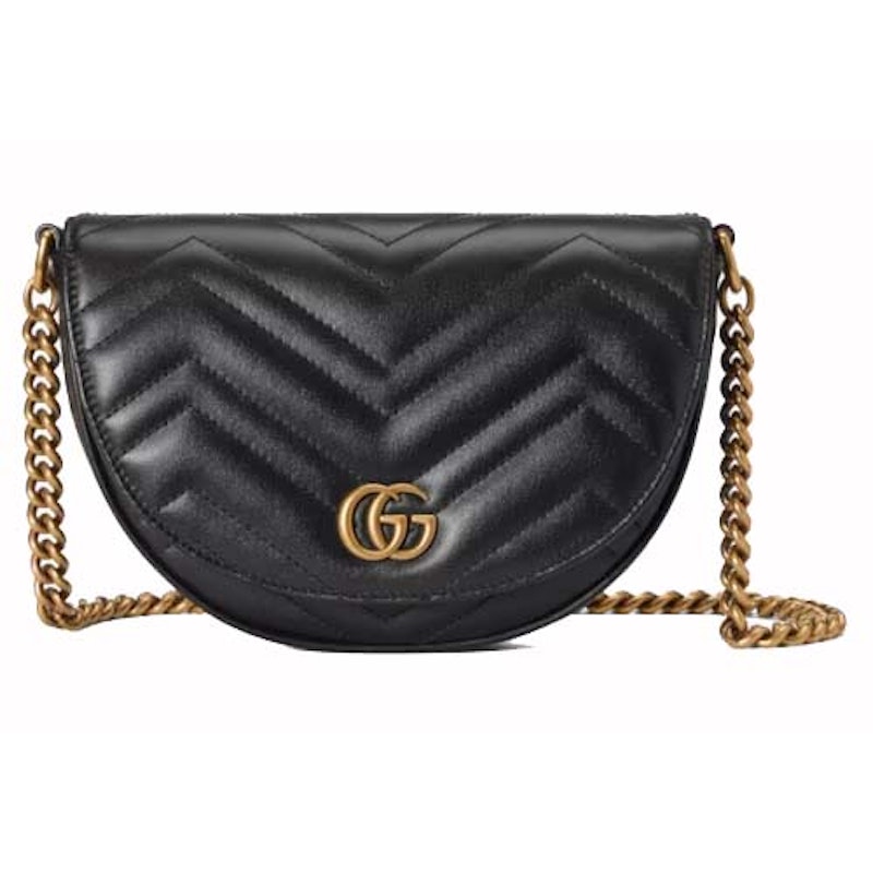 Gucci GG Marmont Matelasse Chain Mini Bag Black