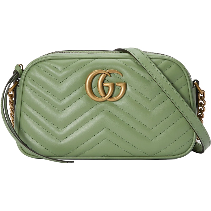 Gucci GG Marmont Matelasse Shoulder Bag Sage Green