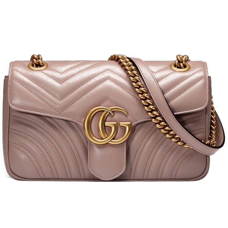 Gucci GG Matelasse Shoulder Bag Mini Dusty Pink