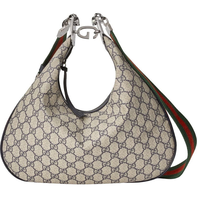 Gucci Gucci Attache Medium Shoulder Bag Beige/Blue 1