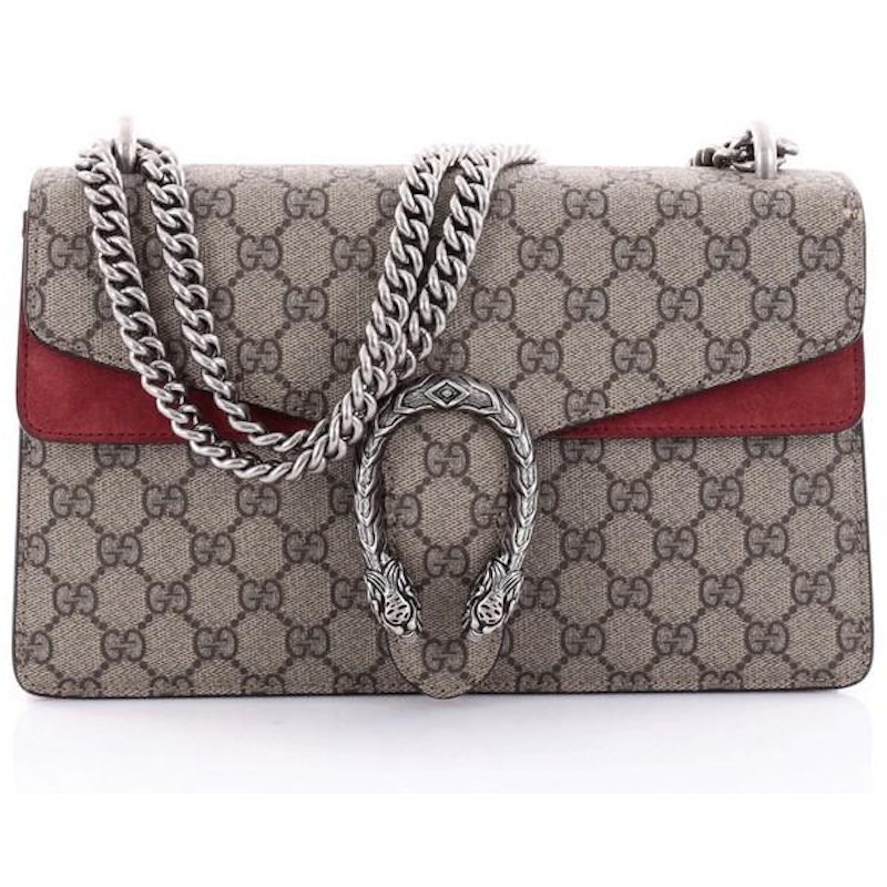 Gucci Dionysus Shoulder Bag GG Supreme Small Beige/Red
