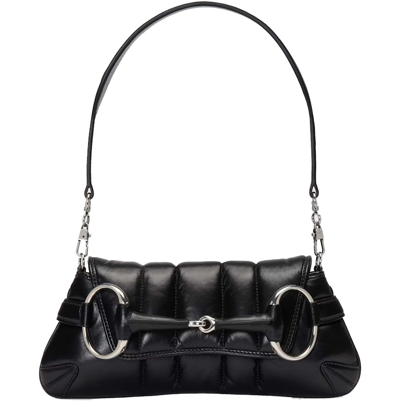 Gucci Horsebit Chain Small Shoulder Bag Black