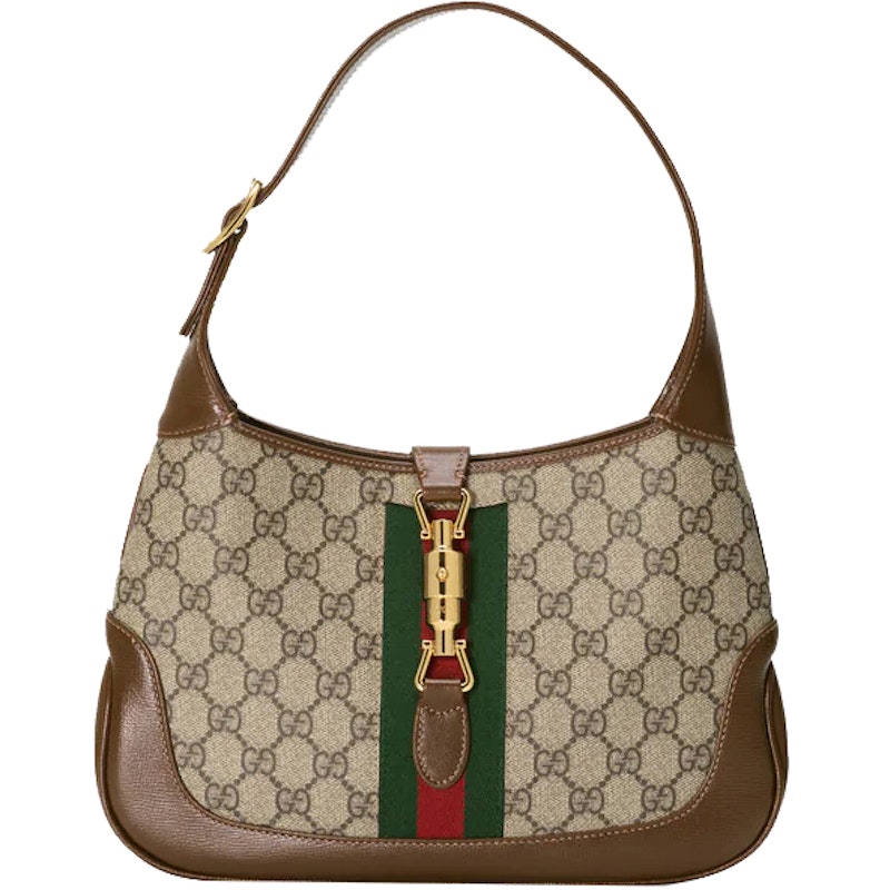Gucci Jackie 1961 Shoulder Bag Small GG Supreme Beige/Ebony
