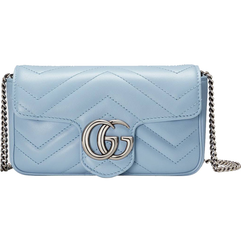 Gucci GG Marmont Matelasse Super Mini Bag Pastel Blue 1