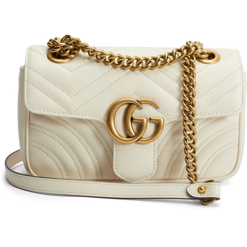 Gucci GG Marmont Matelasse Mini White 1