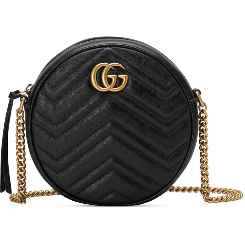 Gucci GG Marmont Round Shoulder Bag Mini Black 1