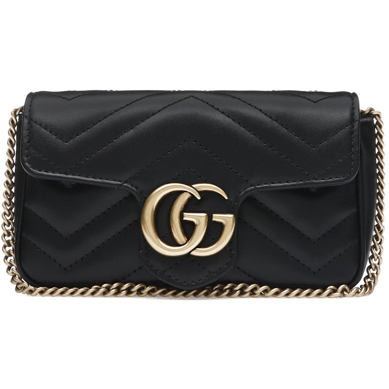 Gucci GG Marmont Matelasse Super Mini Bag Black