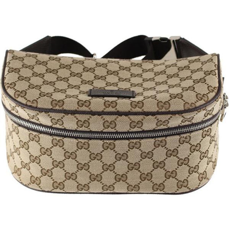 Gucci Monogram Pochette Shoulder Bag Brown 1
