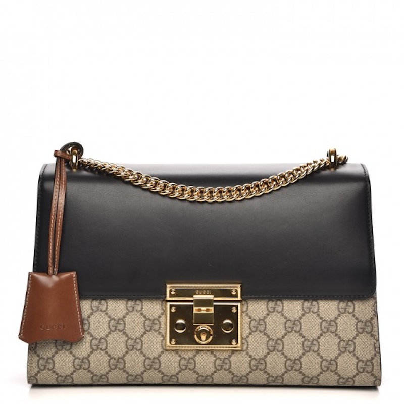 Gucci Padlock Shoulder GG Supreme Medium Beige/Black