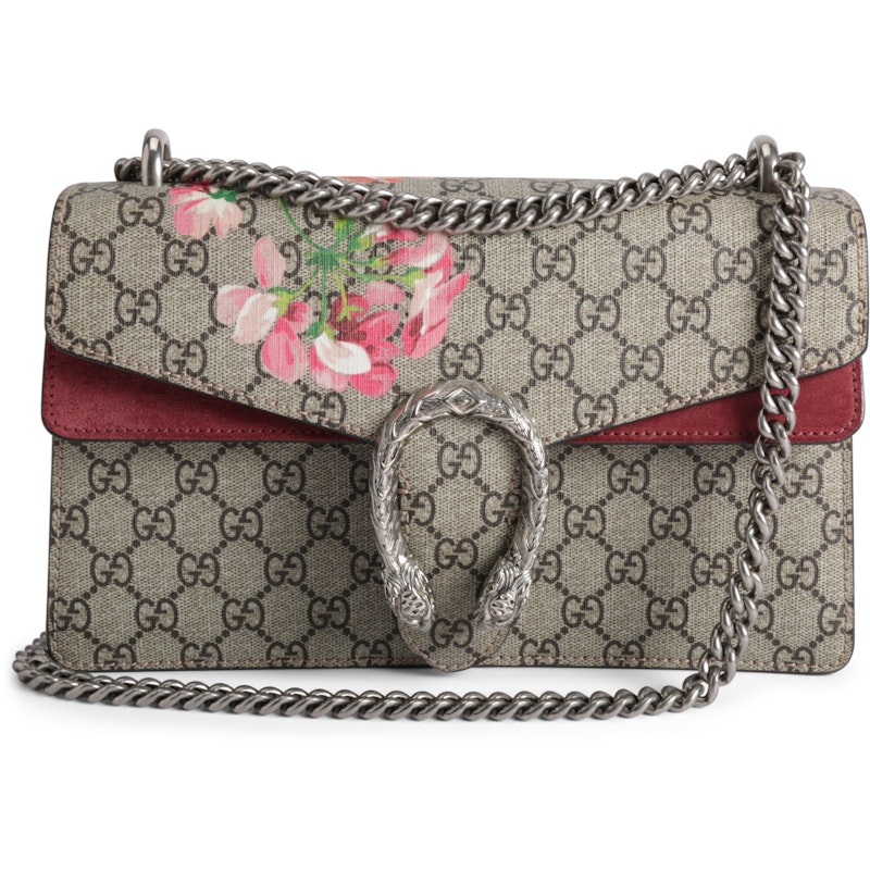 Gucci Dionysus Shoulder Bag GG Supreme Blooms Small Antique Rose/Green/Brown 1