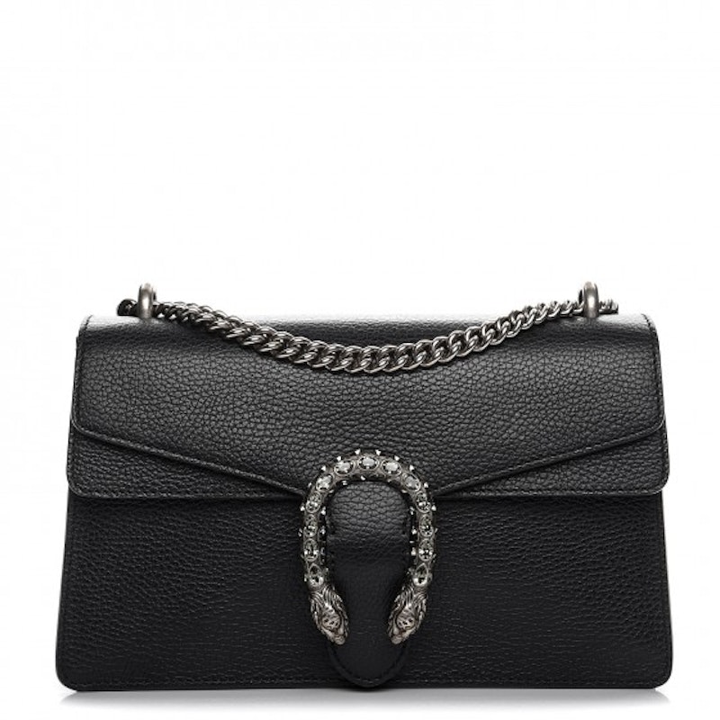 Gucci Dionysus Shoulder Bag Pebbled Calfskin Small Black