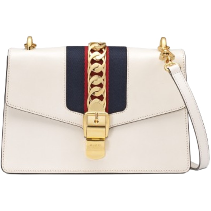 Gucci Sylvie Small Shoulder Shoulder Bag White