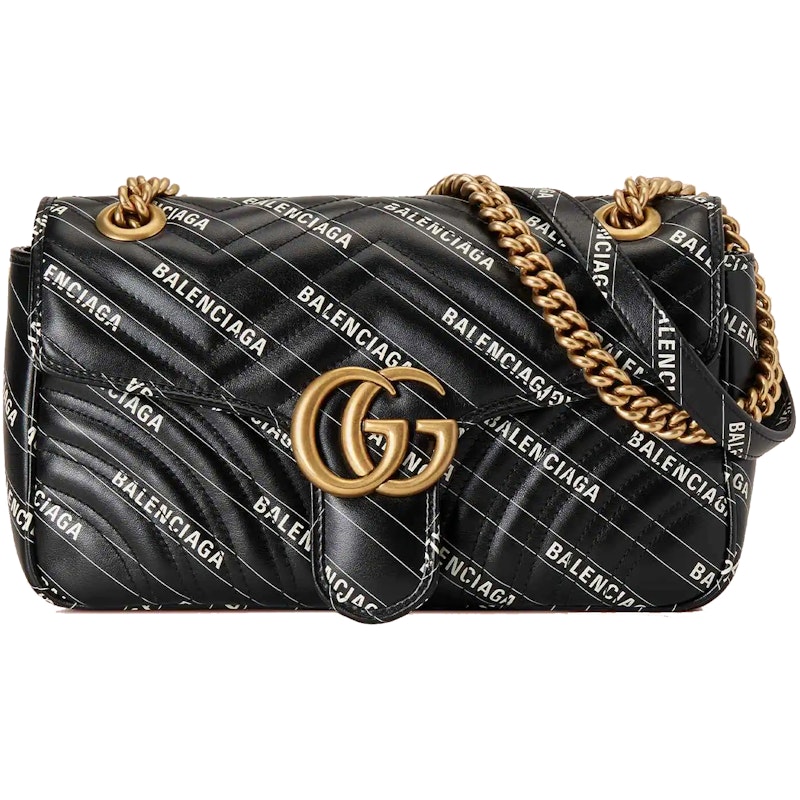 Gucci x Balenciaga The Hacker Project Small GG Marmont Bag Black