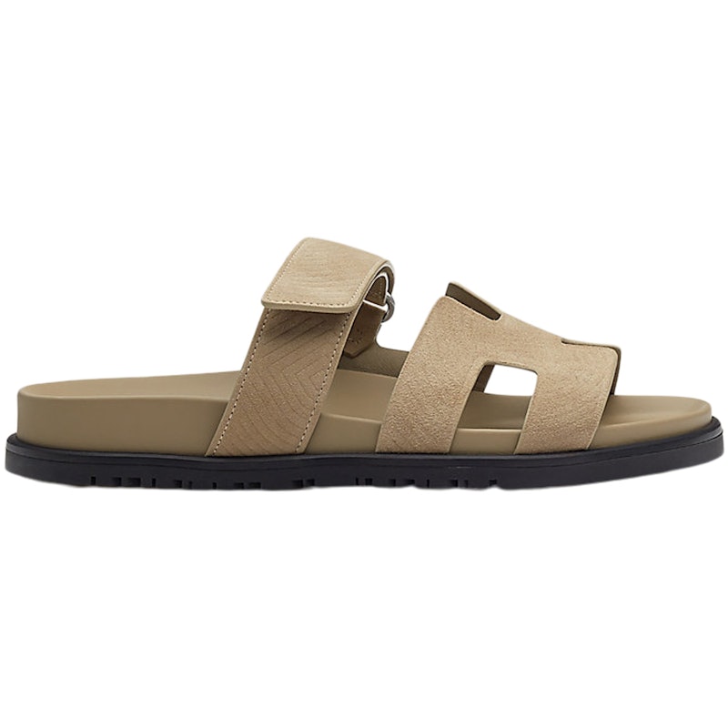 Hermes Chypre Sandal Beige Sable Suede Goatskin (Women's)