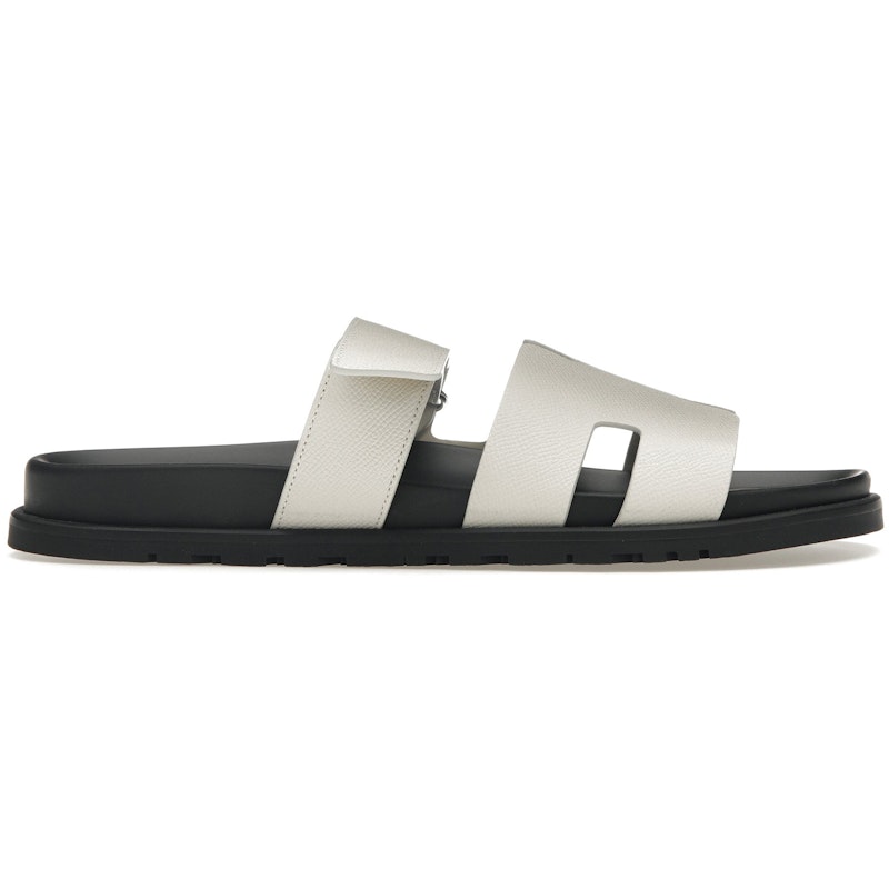 Hermes Chypre Sandal Blanc Epsom Leather (M)