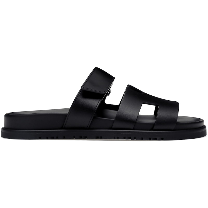 Hermes Chypre Sandal Noir Calfskin Leather (Women's)