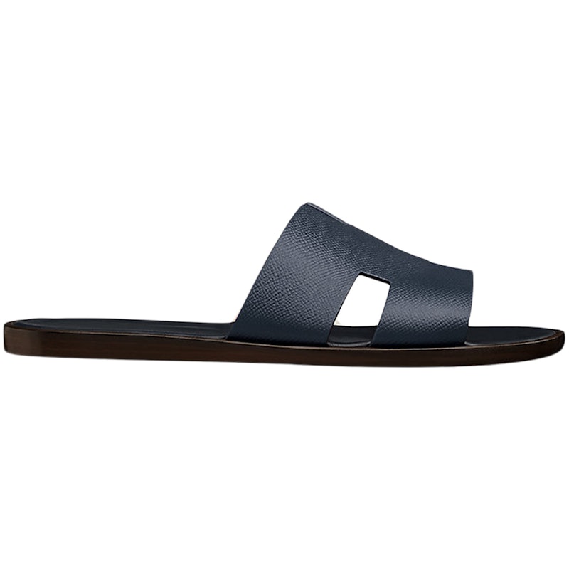 Hermes Izmir Sandal Marine Brown Epsom Leather