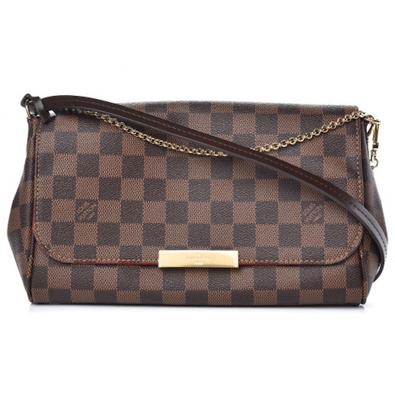 Louis Vuitton Favorite Damier Ebene MM Red Lining