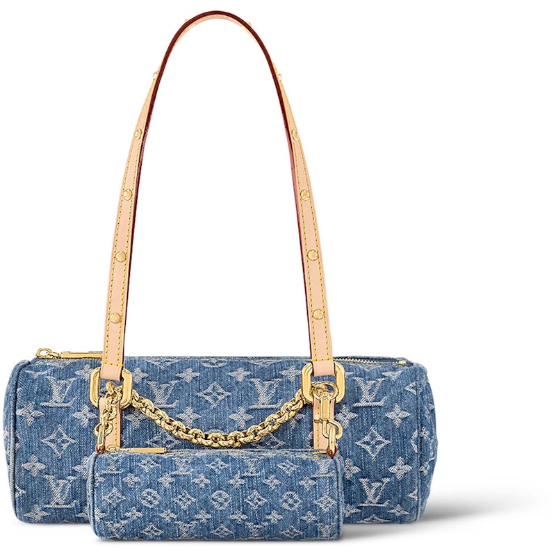 Louis Vuitton Papillon Bag Monogram Denim Blue