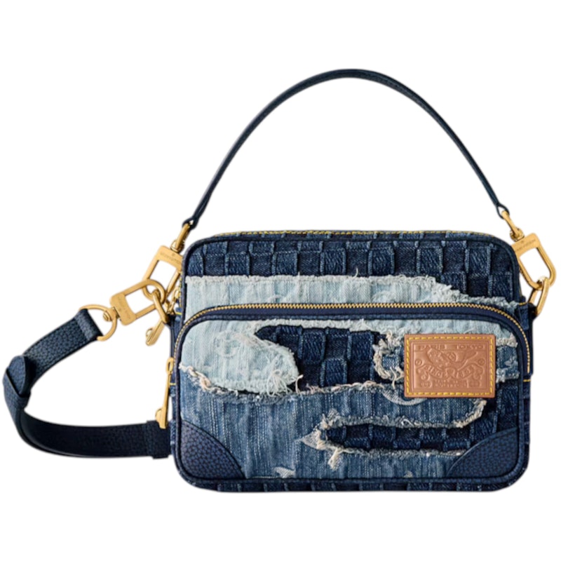 Louis Vuitton x Nigo Nil Shoulder Bag Denim Blue