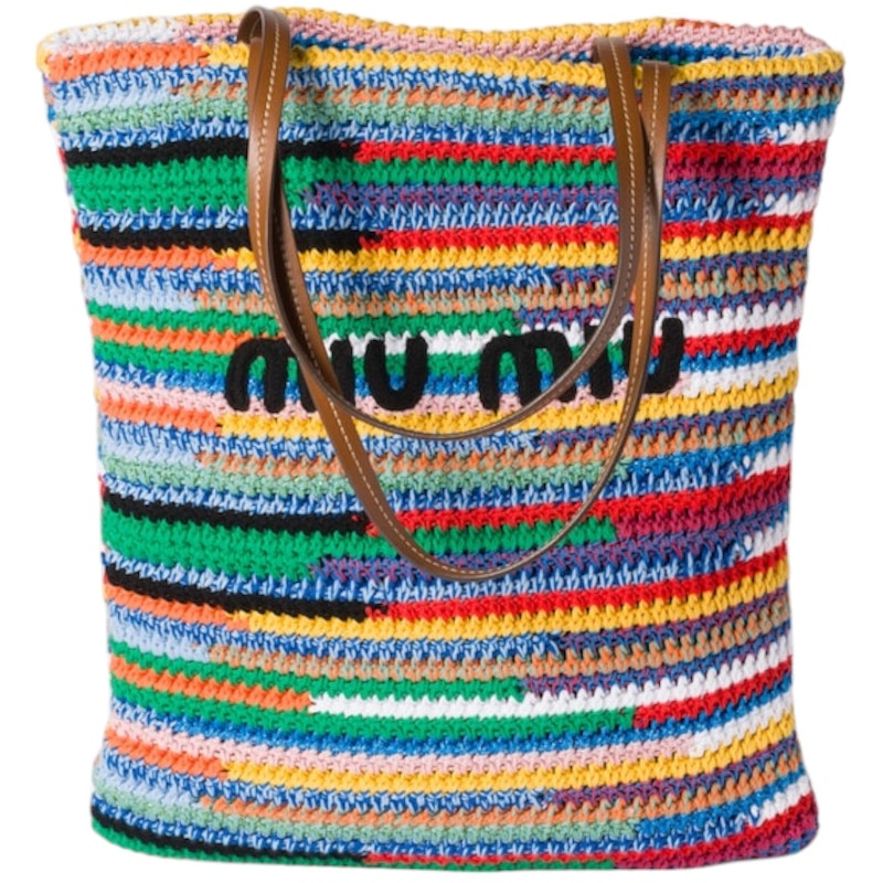 Miu Miu Crochet Tote Multicolor