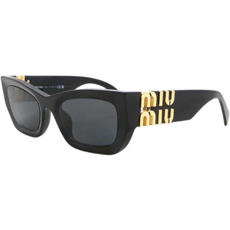 Miu Miu Flurry Logo Plaque Women Sunglasses Black