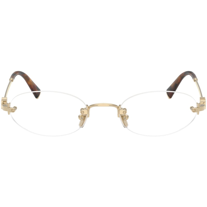 Miu Miu Frameless Optical Glasses Clear/Gold/Brown (0MU 53WV ZVN1O1)