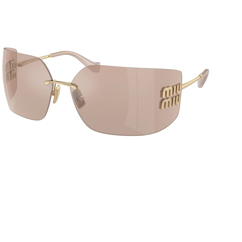 Miu Miu Irregular Sunglasses Gold (0MU 54YS ZVN20F)