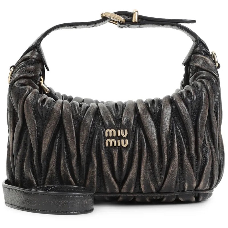 Miu Miu Matelasse Nappa Leather Handbag Caffee