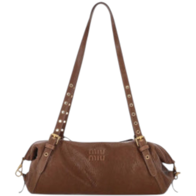 Miu Miu Monk Strap Shoulder Bag Bruciato 1