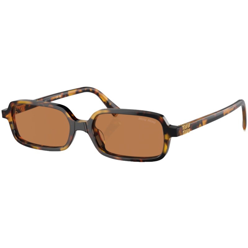 Miu Miu Rectangle Sunglasses Havana/Brown (0MU 11ZSF VAU2Z1)
