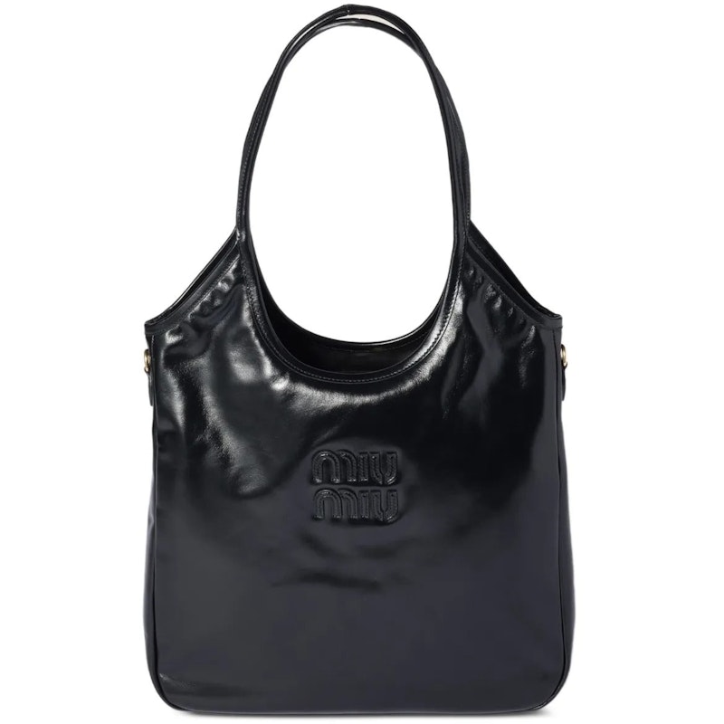 Miu Miu Softy Shine Shopping Handbag Nero