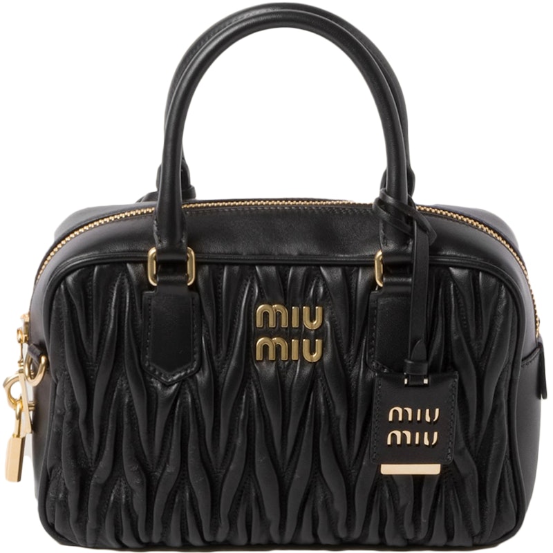 Miu Miu Solitaire Leather Bag Wood 1