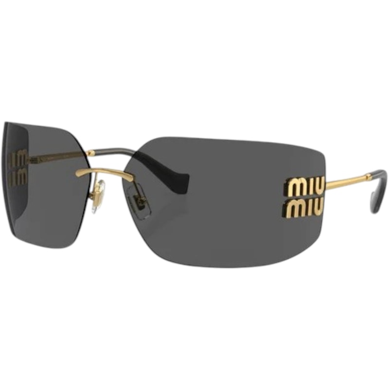 Miu Miu Square Frameless Logo Sunglasses Black