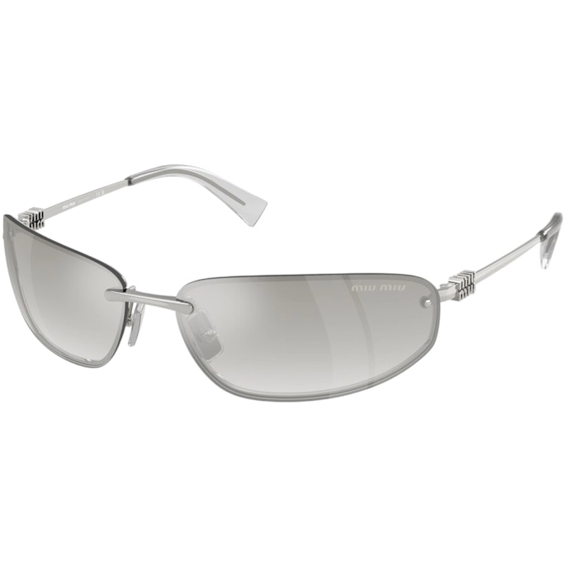 Miu Miu Women'S Logo Nocturne Sunglasses Clear Silver Gradient (0MU A50S 1BC8H1)