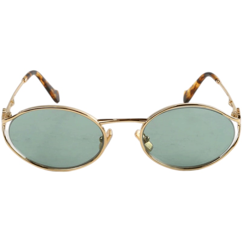 Miu Miu Women's Logo Sunglasses Gold